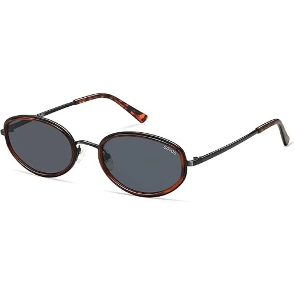 Trendy Oval Round Polarized Sunglasses for Men and Women Retro SJ1248